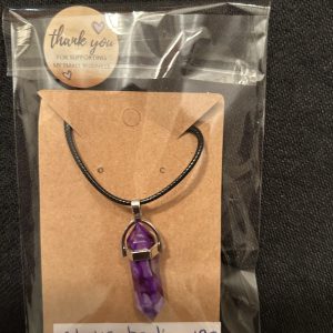 Purple chakra healing necklace
