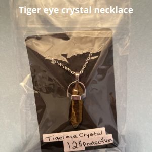 Tiger eye crystal necklace protection