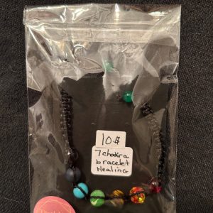 7chakra beaded black rope bracelet