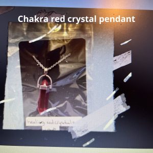 Red crystal chakra pendant
