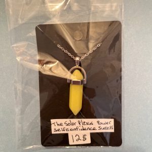 Yellow crystal  self confidence healing necklace