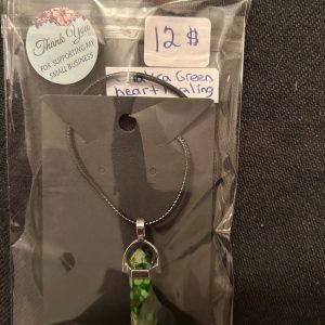 Brute green heart healing pendant