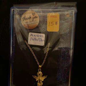 Beautiful angel gold plated necklace for protection
