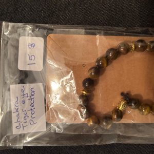 Tiger eye chakra unisex extendible bracelet power protection