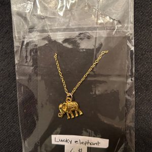 Gold plated elephant lucky necklace